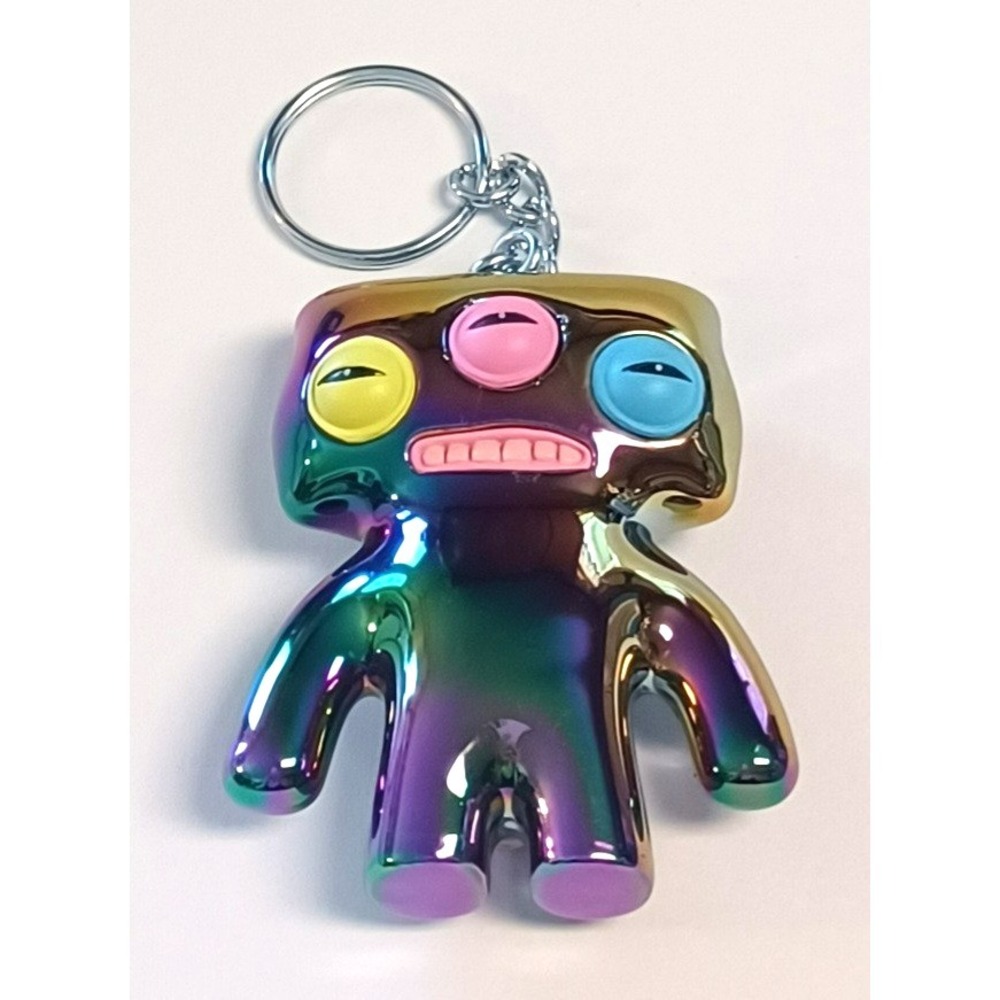 Fuggler Vinyl Keychain Annoyed Alien Rainbow Metallic Chrome Blind Bag Figure - Picture 5 of 8